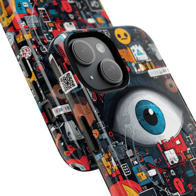 Digital Eye Blue iPhone 15 Case - Tough+