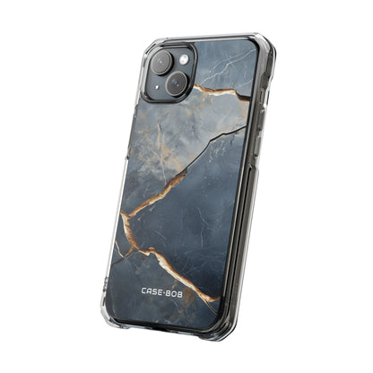 Jagged Vein Navy iPhone 15 Plus Case - Impact