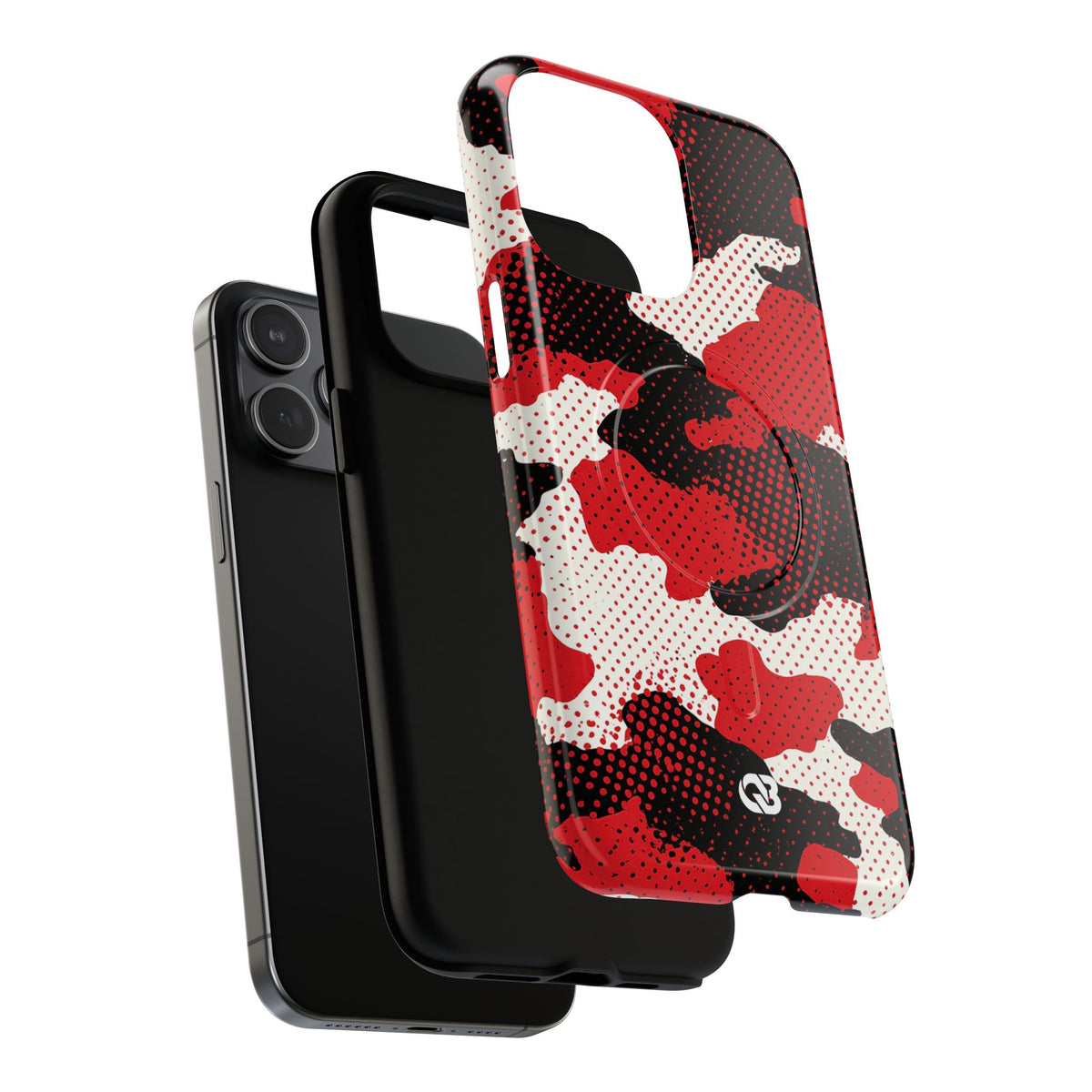 Crimson Halftone Camo · Tough 2.0 Magnetic Phone Case for iPhone · Red