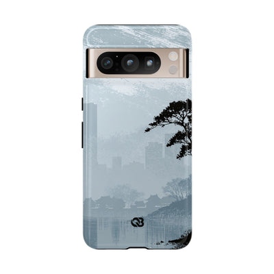 Grey Tough Phone Case for Google Pixel - Steel Slate Zen