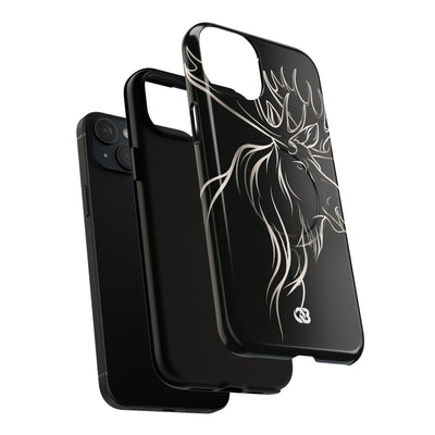 Nordic Moose Contour · Tough 2.0 Magnetic Phone Case for iPhone · Black