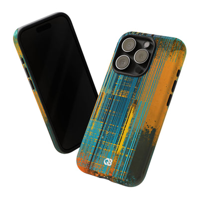 Cyber Glitch Stream · Tough Phone Case for iPhone · Teal