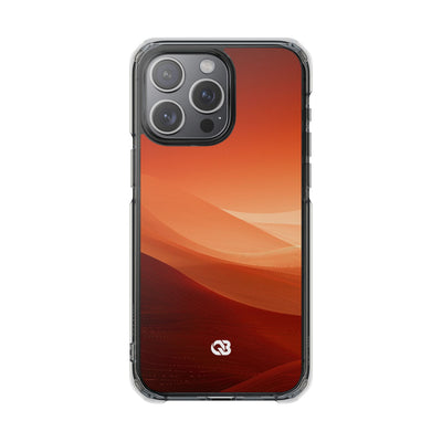Terracotta Dune Ridges · Clear Impact Magnetic Phone Case for iPhone · Orange