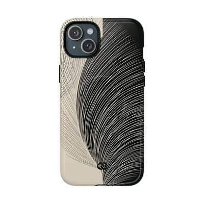 Beige Tough 2.0 Magsafe Phone Case for iPhone - Obsidian Cream Plume
