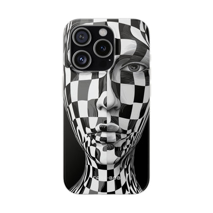 Checkered Face iPhone 15 Pro Case - Soft