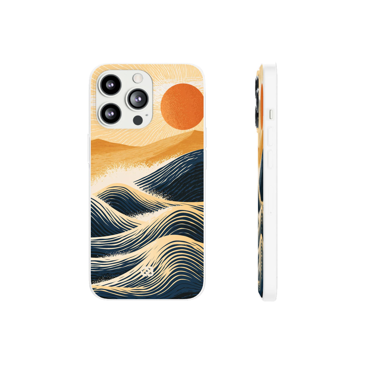 Golden Horizon Waves · Lite Phone Case for iPhone ·  Blue