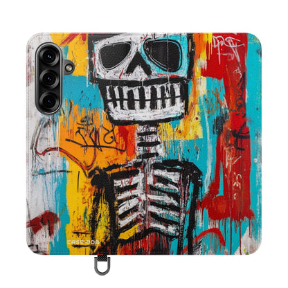 Neon Skull Chaos - Samsung S25+ Case - Wallet