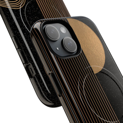 Gold Tough 2.0 Magsafe Phone Case for iPhone - Gilded Obsidian Dunes