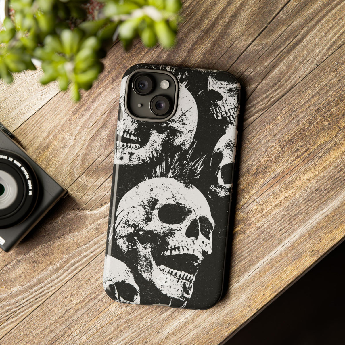 Punk Skull Riot · Tough Phone Case for iPhone · Black