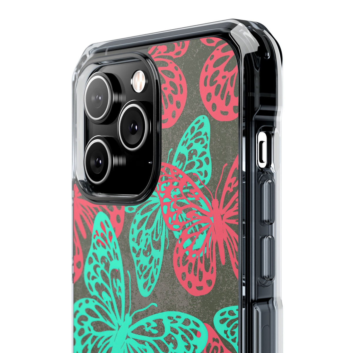 Electric Papillon · Clear Impact Magnetic Phone Case for iPhone · Pink
