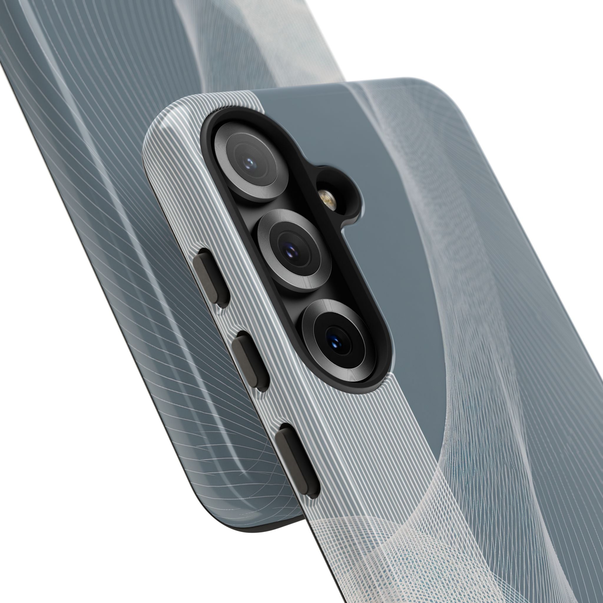 Grey Tough Phone Case for Samsung - Slate Mesh Horizon