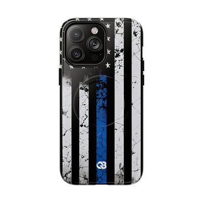 Gritty Cobalt Flag · Tough+ Phone Case for iPhone · Magsafe