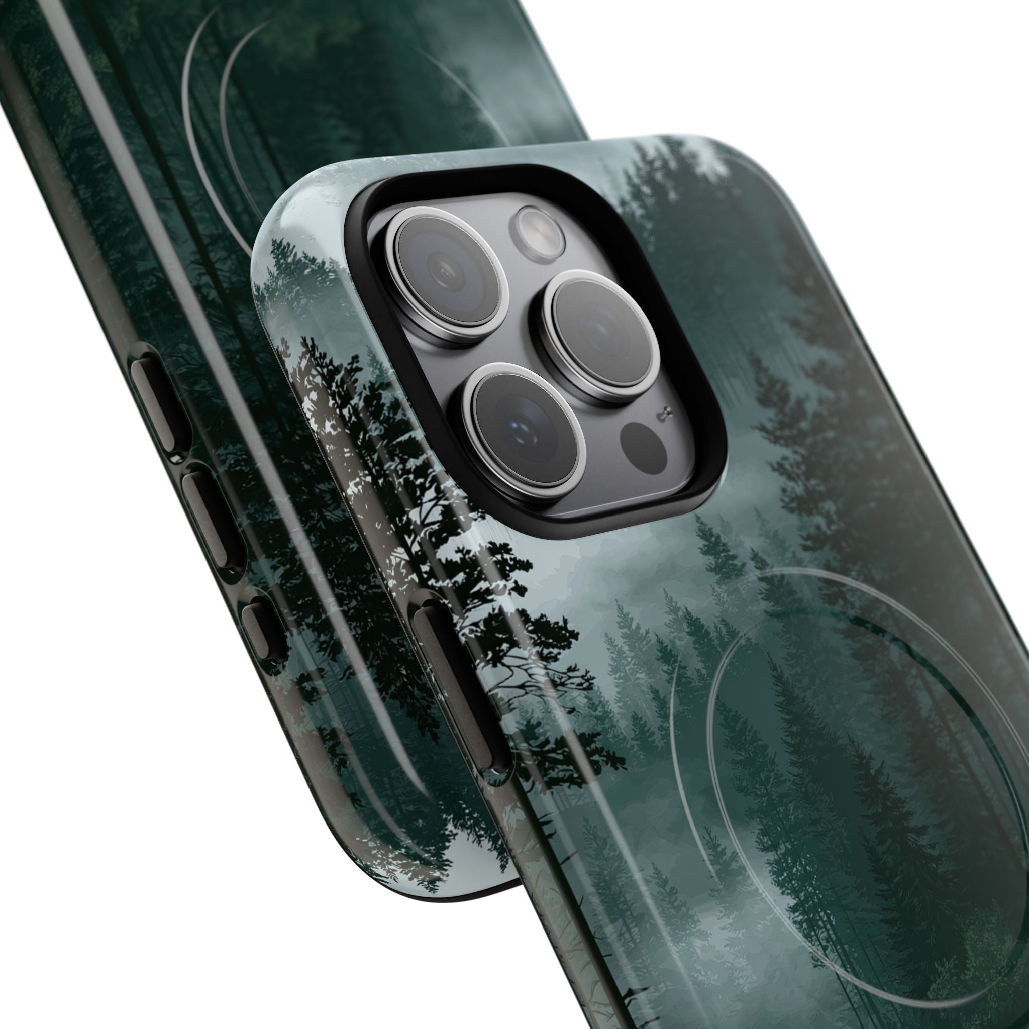 Green Tough 2.0 Magsafe Phone Case for iPhone - Misty Evergreen Mirror