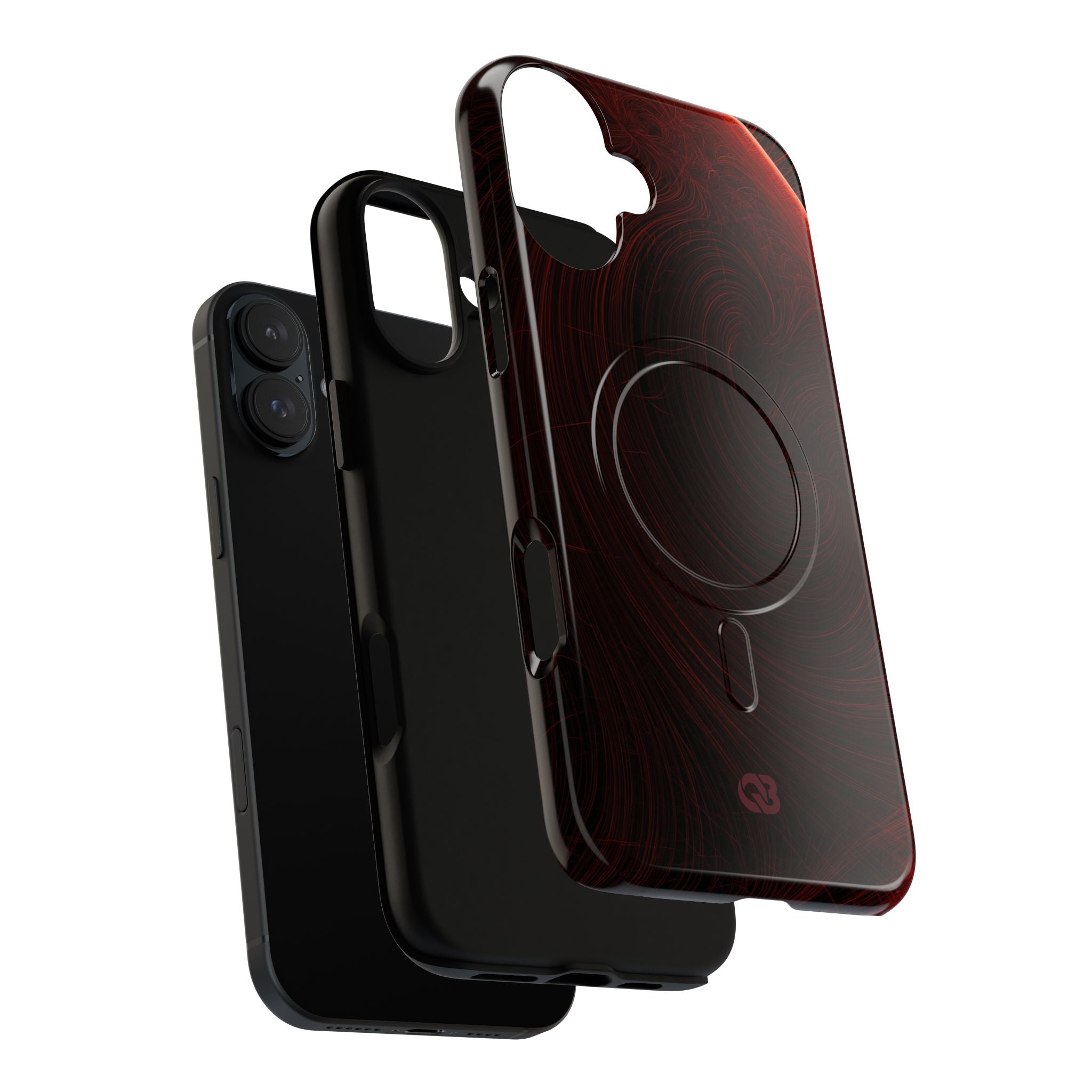 Red Tough 2.0 Magsafe Phone Case for iPhone - Crimson Flare Flux