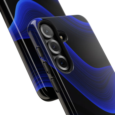 Blue Tough Phone Case for Samsung - Electric Cobalt Flow