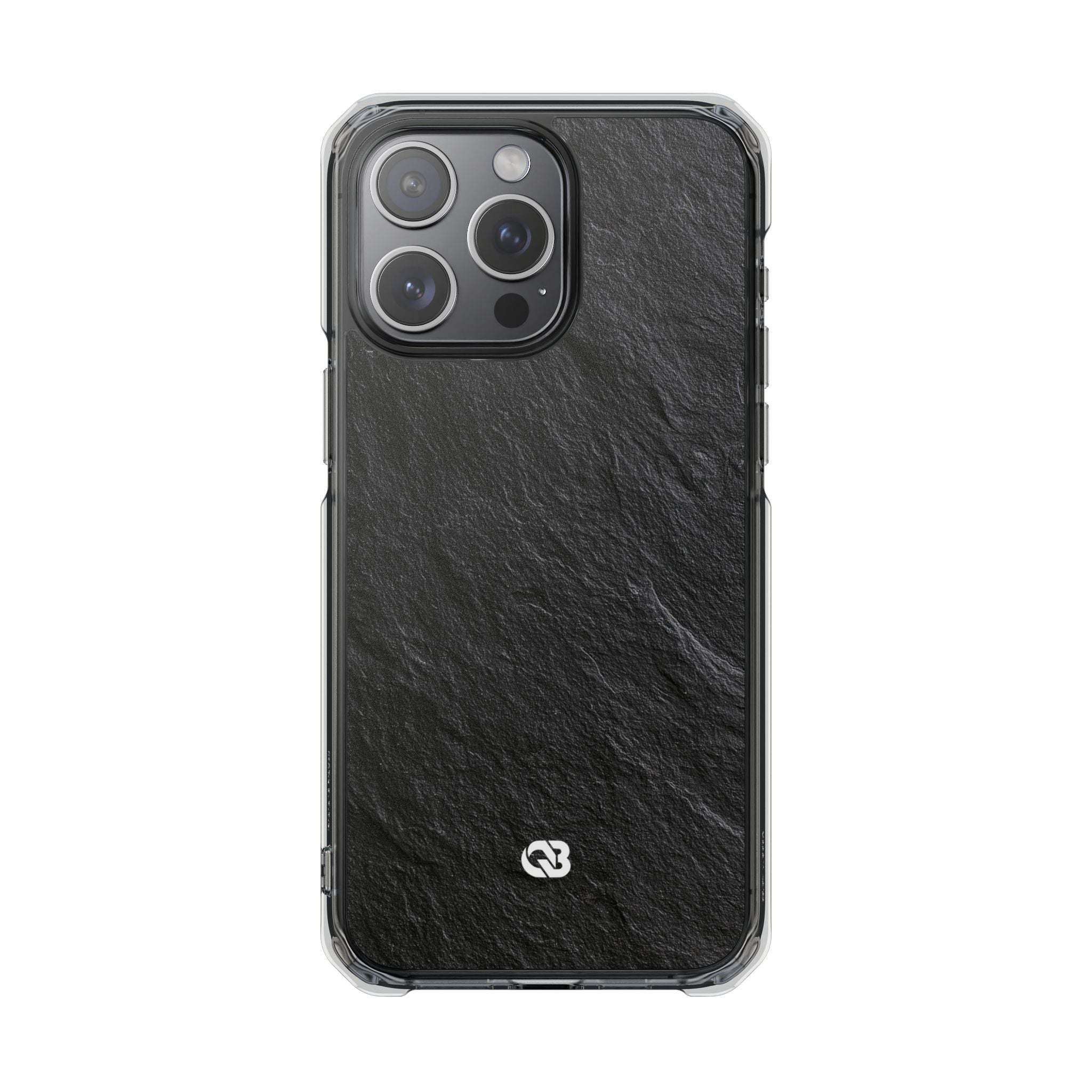 Black Impact MagSafe Phone Case for iPhone - Raw Obsidian Slate