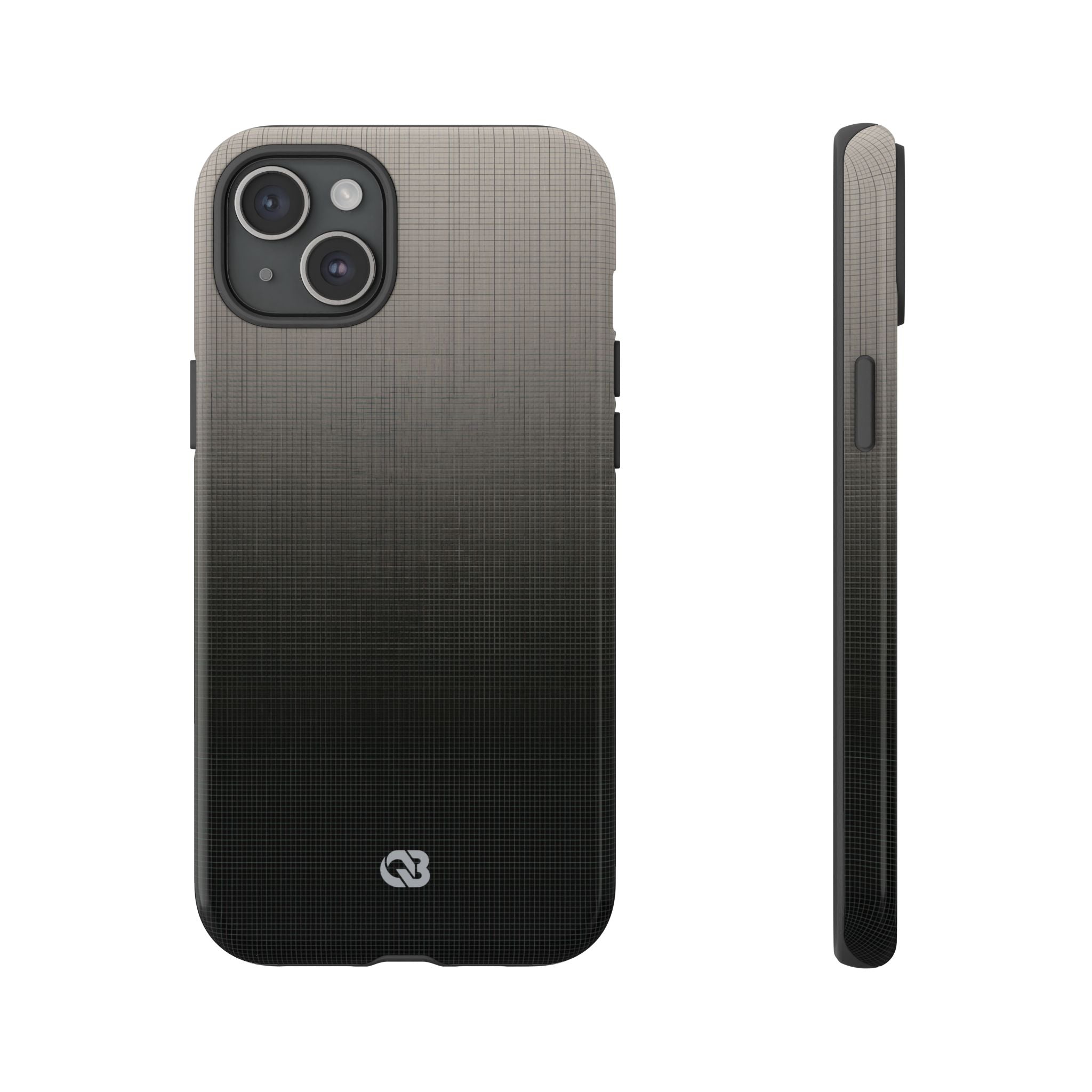 Grey Tough Phone Case for iPhone - Faded Sand Mesh