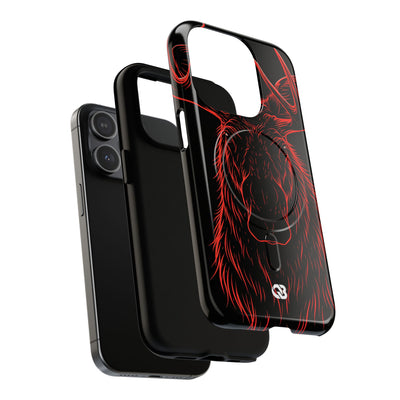 Nordic Moose Contour · Tough 2.0 Magnetic Phone Case for iPhone · Red