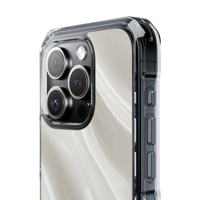 Liquid Enamel Fold · Clear Impact Magnetic Phone Case for iPhone ·  White