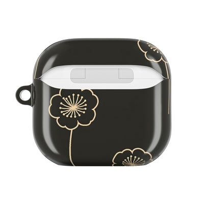 Nocturne Bloom Contours · Hard Case for AirPods & AirPods Pro · Black