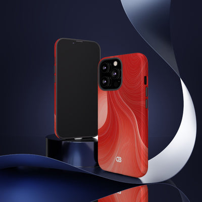 Crimson Contour · Tough Phone Case for iPhone · Red