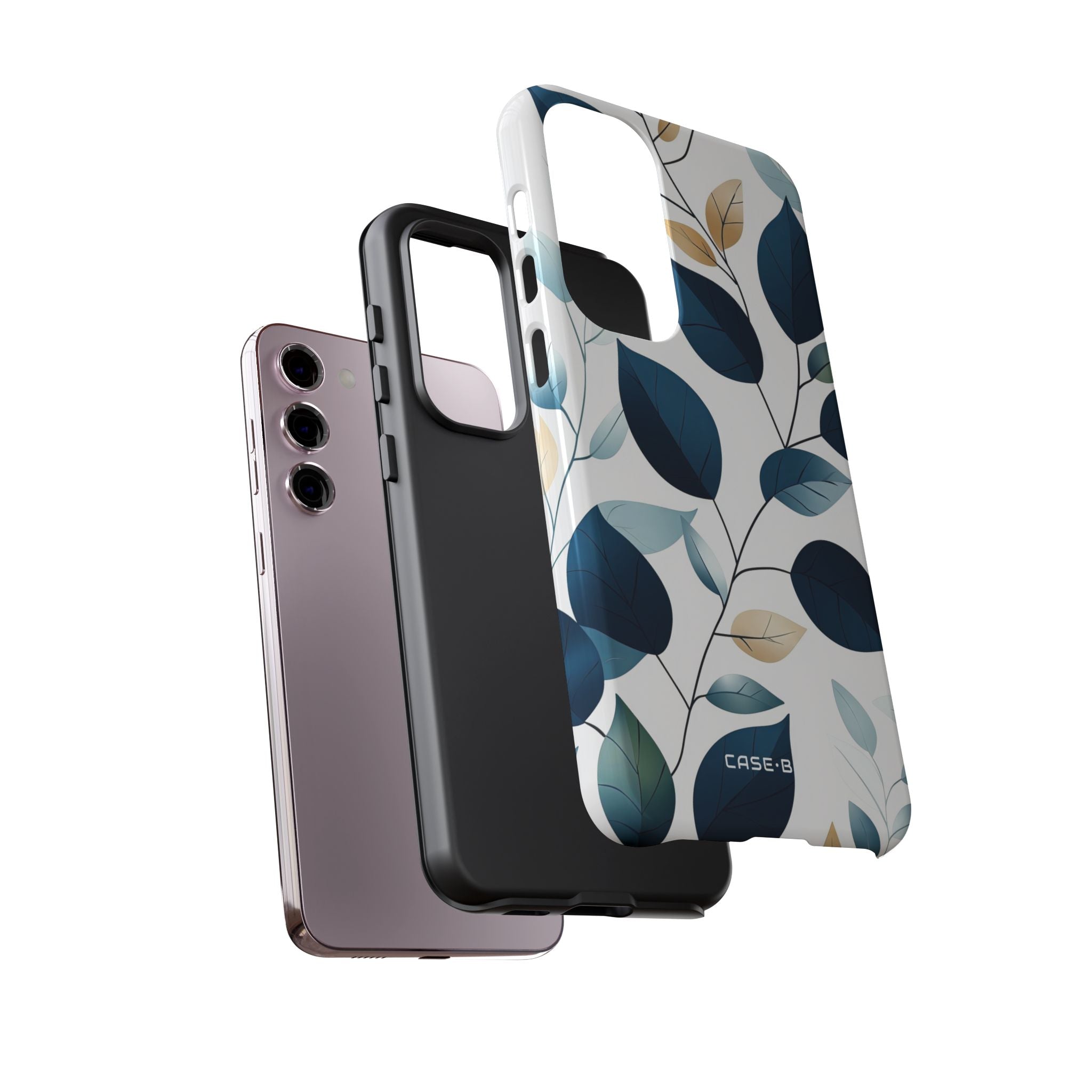 Navy Leaf Veins Samsung S23 Plus Case - Tough