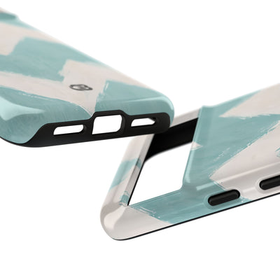 Teal Painted Chevron · Tough Phone Case for Google Pixel