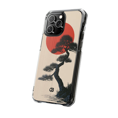 Beige Impact MagSafe Phone Case for iPhone - Kyoto Crimson Pine