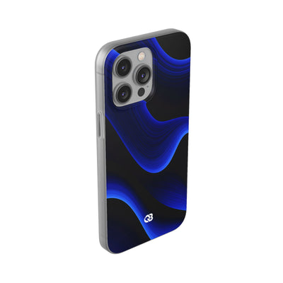 Blue Lite Phone Case for iPhone - Electric Cobalt Flow