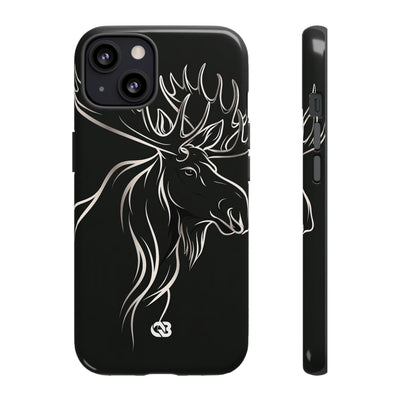 Nordic Moose Contour · Tough Phone Case for iPhone · Black