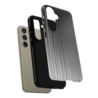 Grey Tough Phone Case for Samsung - Static Vertical Dither