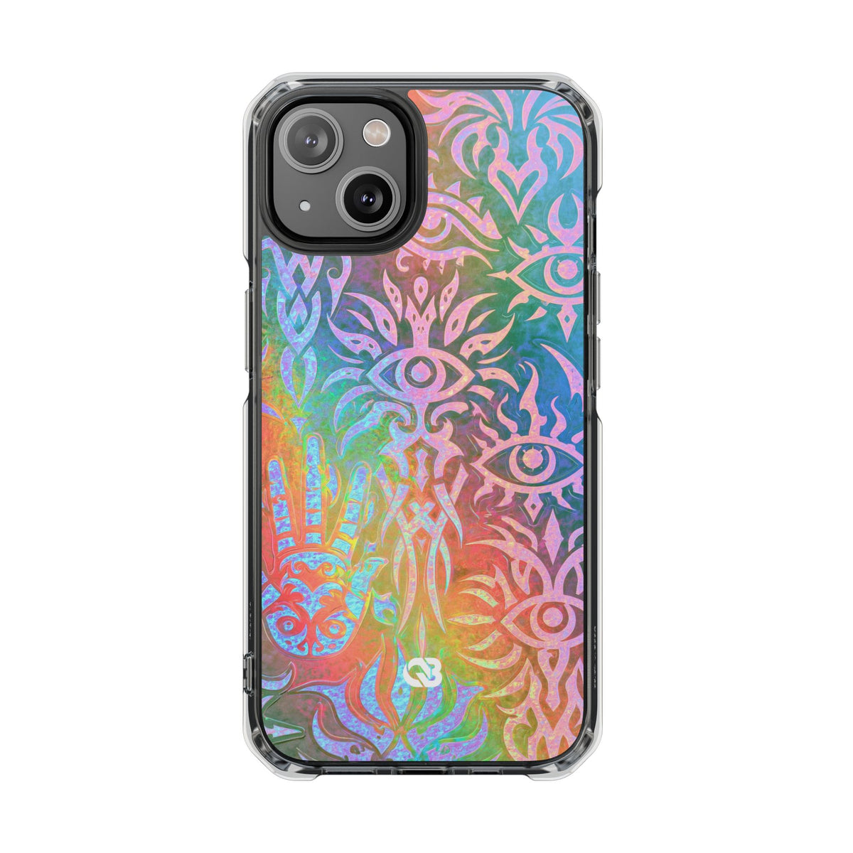 Chromatic Mystic Sigil · Clear Impact Magnetic Phone Case for iPhone · Blue