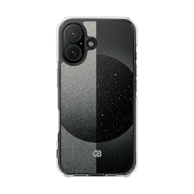 Black Impact MagSafe Phone Case for iPhone - Lunar Static Orbit