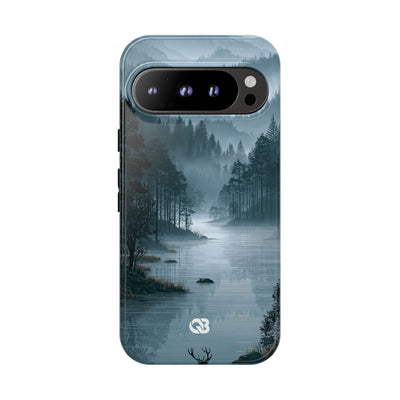 Silent Nordic Fjord · Tough Phone Case for Pixel ·  Blue