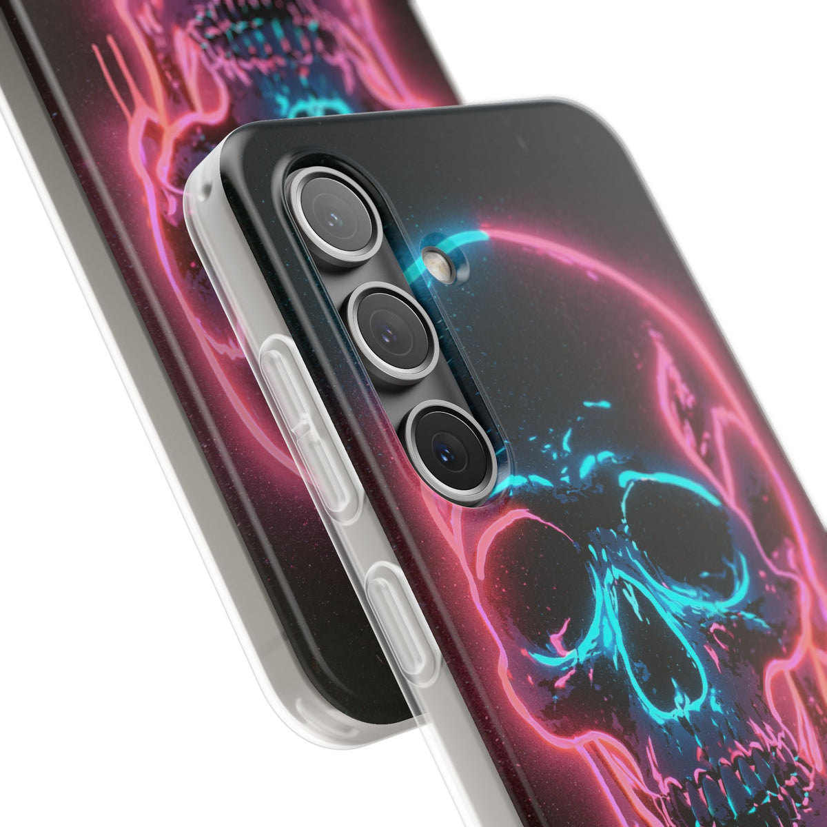 Neon Drip Skull · Lite Phone Case for Samsung · Black