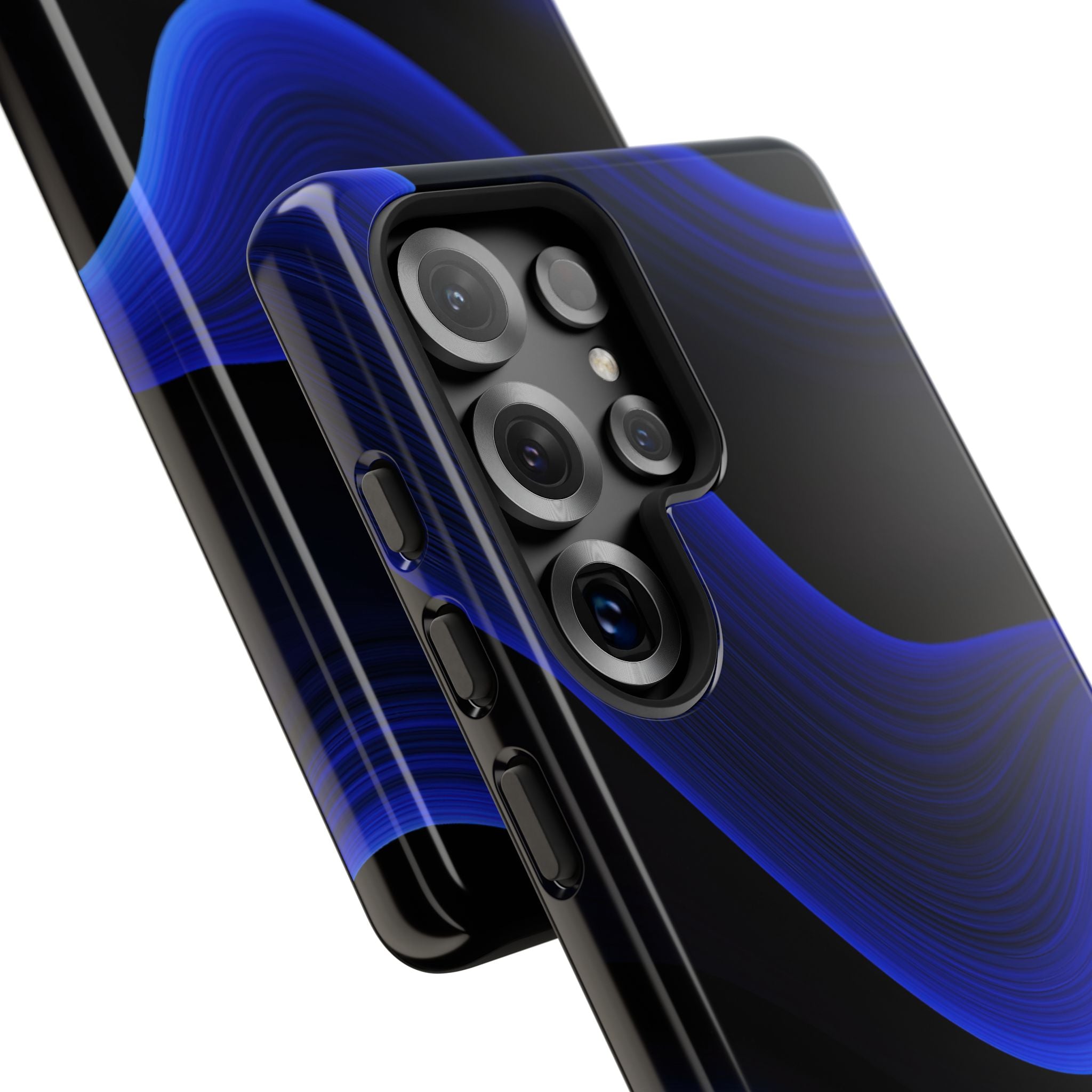 Blue Tough Phone Case for Samsung - Electric Cobalt Flow