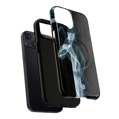 Black Tough 2.0 Magsafe Phone Case for iPhone - Arctic Vapor Grid