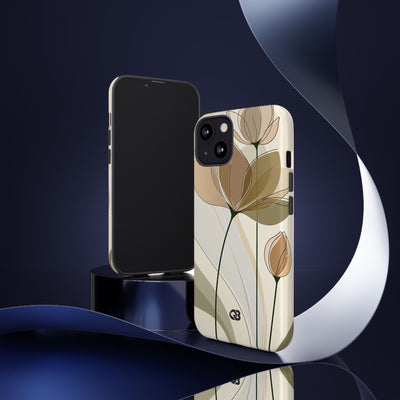Translucent Petal Contour · Tough Phone Case for iPhone · Beige