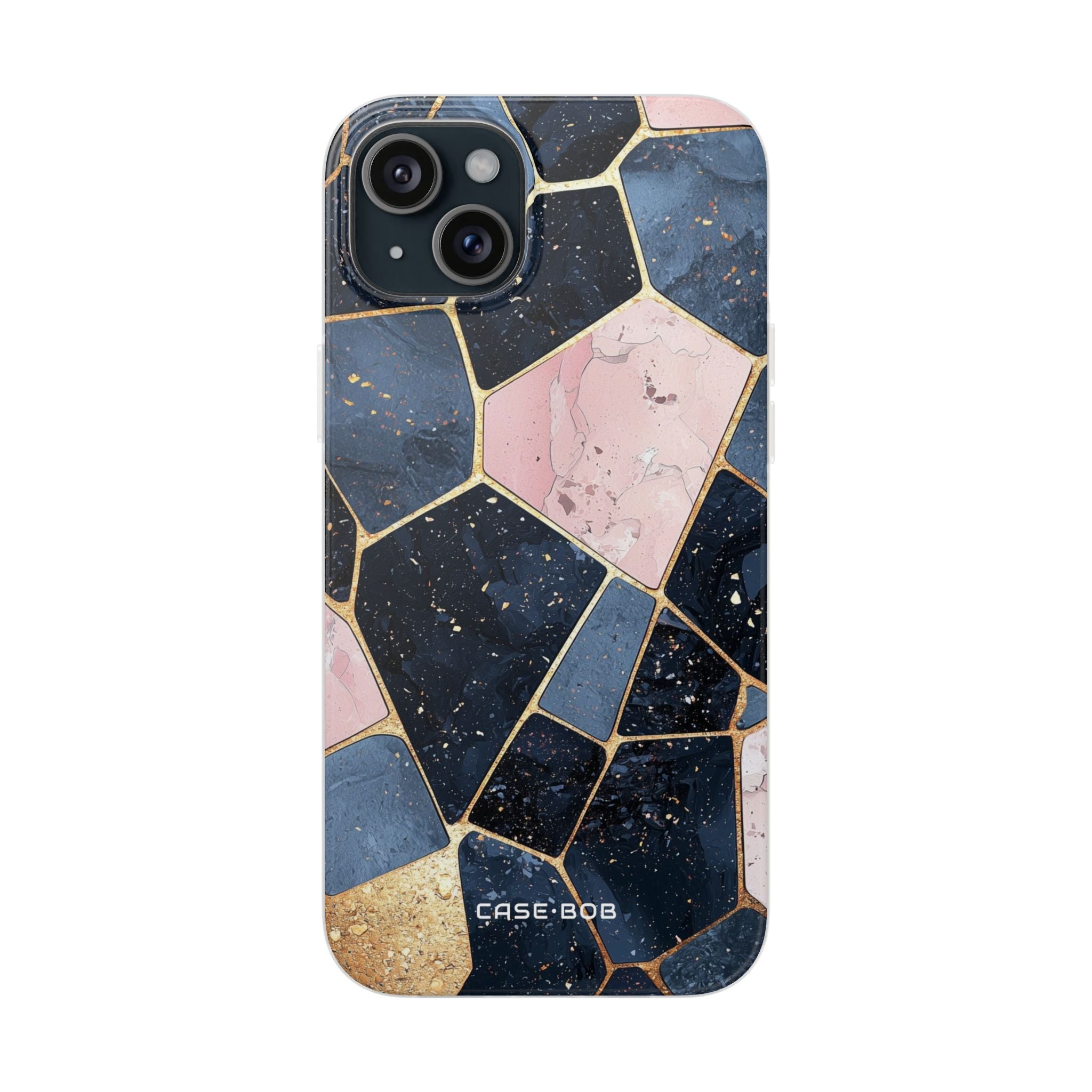 Golden Mosaic iPhone 15 Plus Case - Soft
