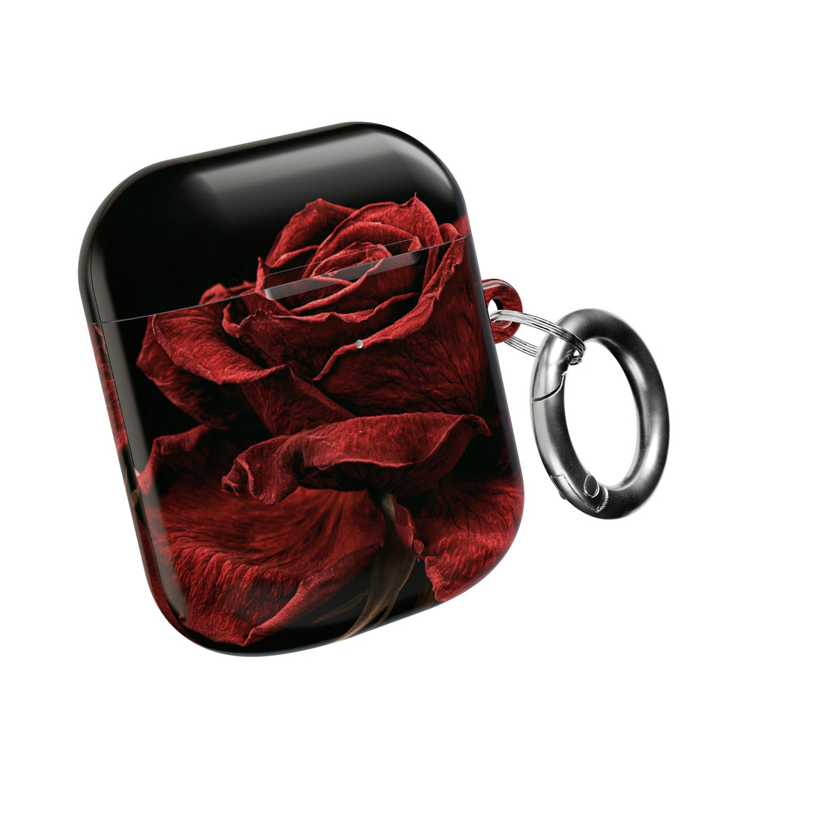 Crimson Noir Rose · Hard Case for AirPods & AirPods Pro · Black