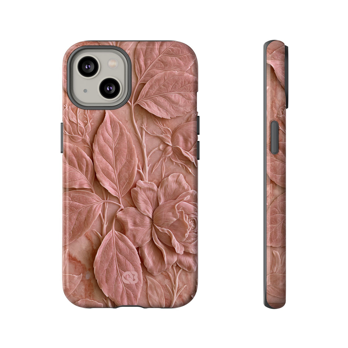 Blush Rose Relief · Tough Phone Case for iPhone · Pink