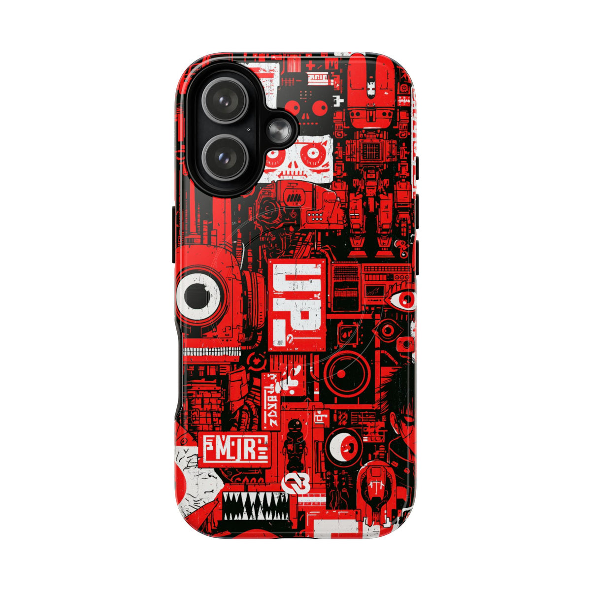 Neo Mecha Collage · Tough 2.0 Magnetic Phone Case for iPhone · Red