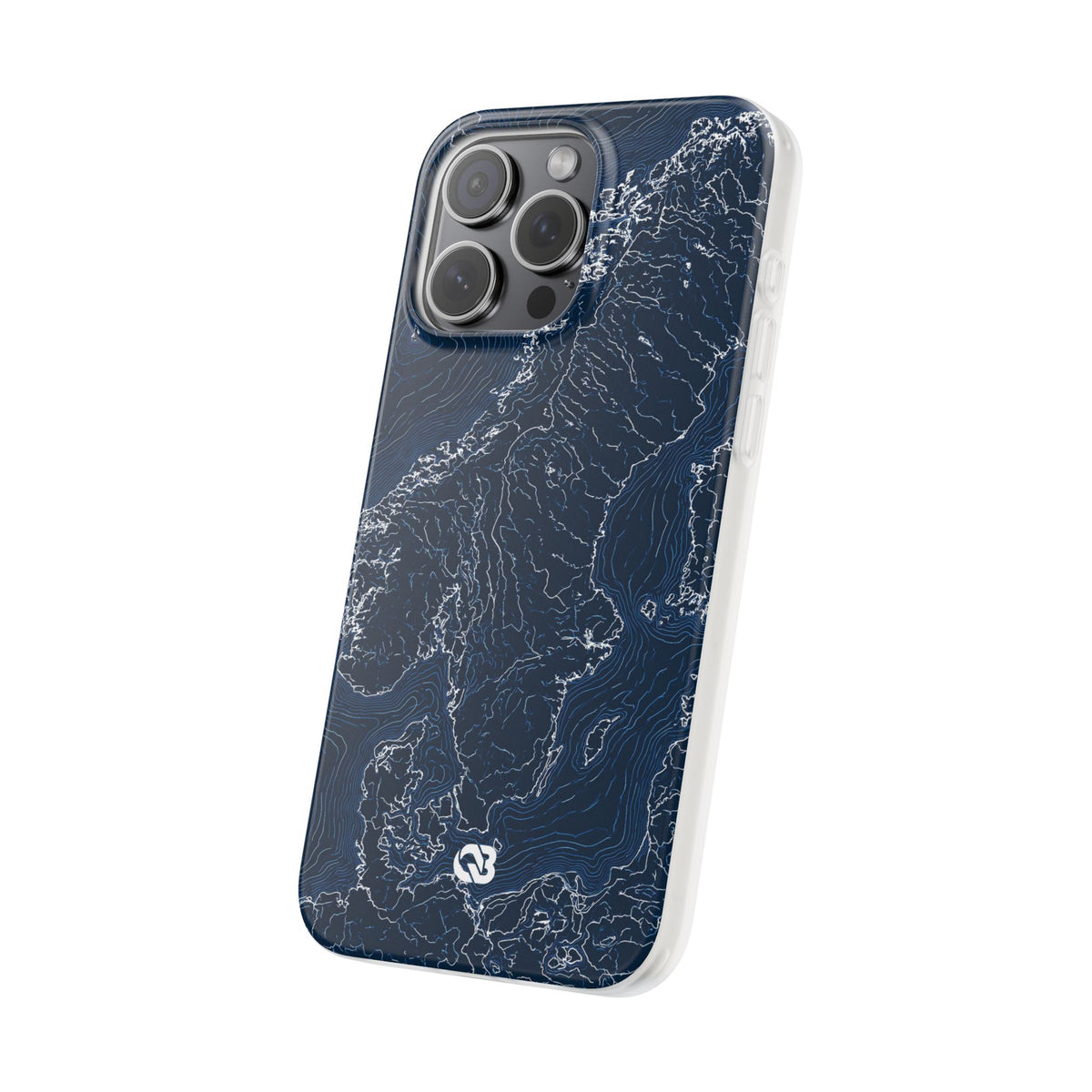 Nordic Contour Chart · Lite Phone Case for iPhone ·  Blue