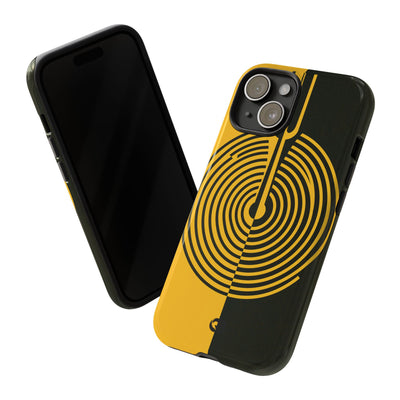 Yellow Tough Phone Case for iPhone - Voltage Sector Pulse