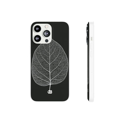 Monochrome Leaf Skeleton · Lite Phone Case for iPhone ·  Black