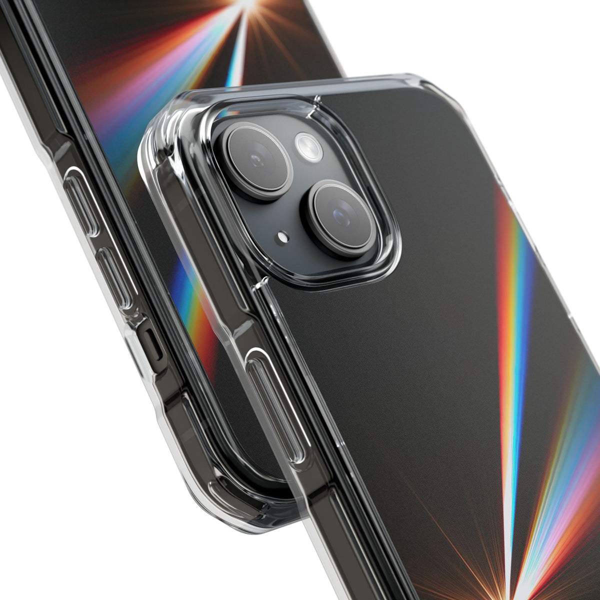 Spectral Refraction · Clear Impact Magnetic Phone Case for iPhone · Black