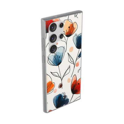 Ink Watercolor Tulips · Soft Custodia per Samsung