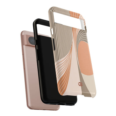 Orange Tough Phone Case for Google Pixel - Desert Arc Horizon