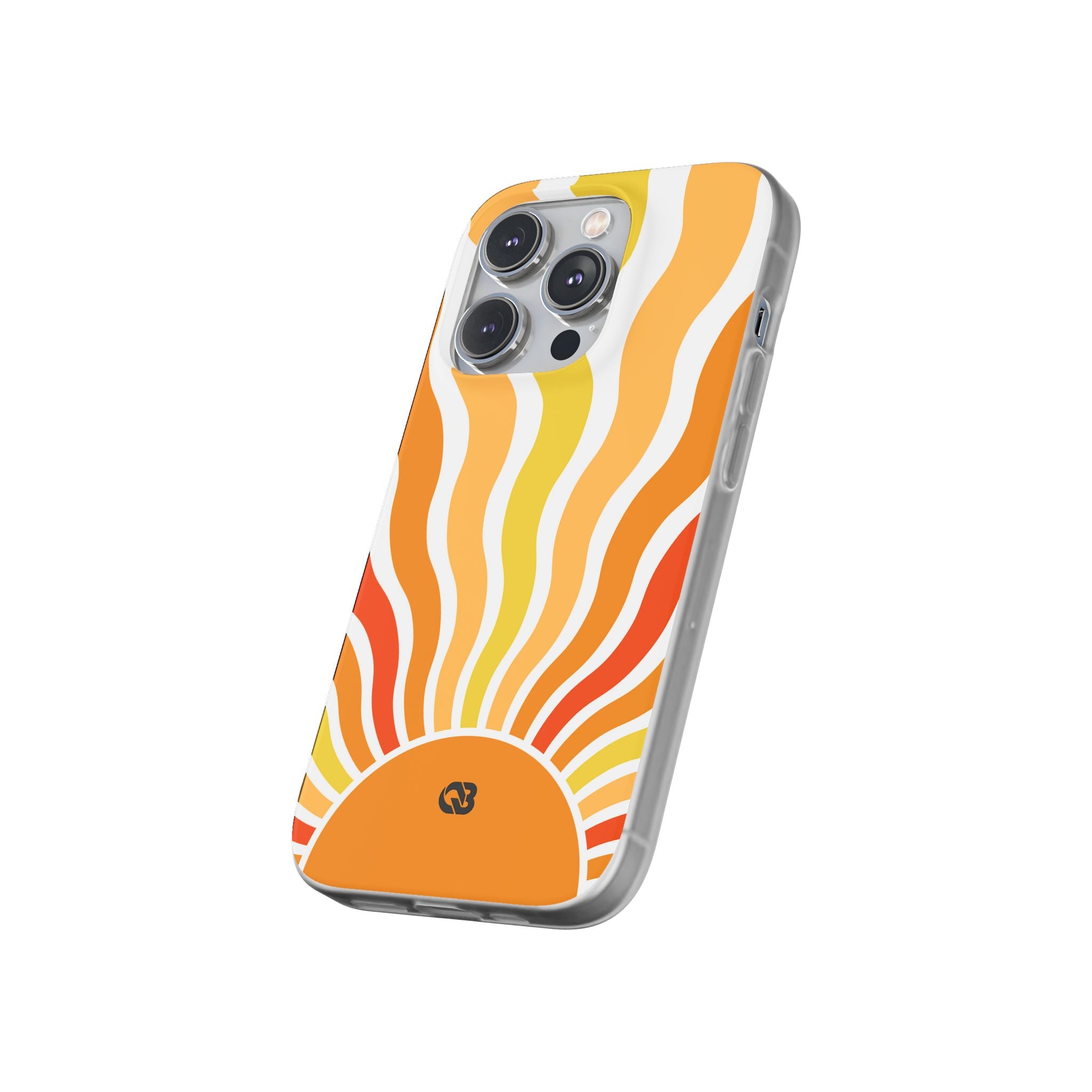 Amber Solar Waves · Soft Phone Case for iPhone