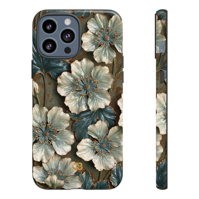 Gilded Blossom Reverie · Tough Phone Case for iPhone · Teal